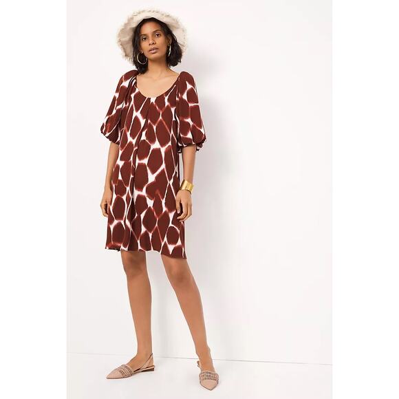 nwt ANTHROPOLOGIE COREY LYNN CALTER sz MP giraffe print tunic dress